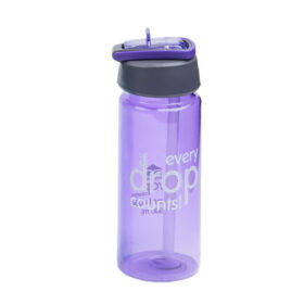 Cylindrical Bottle with Straw