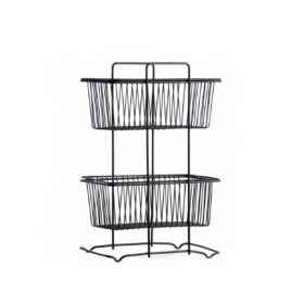 2 Tier rectangle potatoe & onion basket(Black)