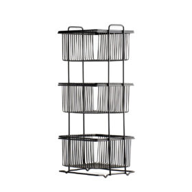 3 Tier rectangle potatoe & onion basket(Black)