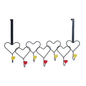 Black Door Hanger With Heart Design