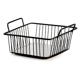 Large square wooden tray (black)