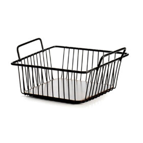 Medium square wooden tray (black)