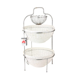 Mania Two-Tier Potato and Onion Holder with Garlic Container 109320