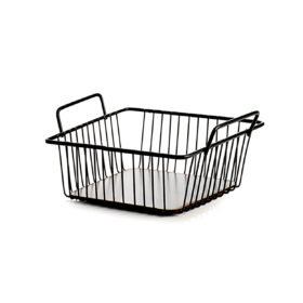 Small square wooden tray (black)