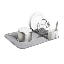 Towel dish rack with cutlery holder