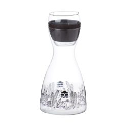 مانیا پارچ و لیوان شیشه ای طرح دار (جعبه کادويی) 103080 گنجایش 1 لیتر